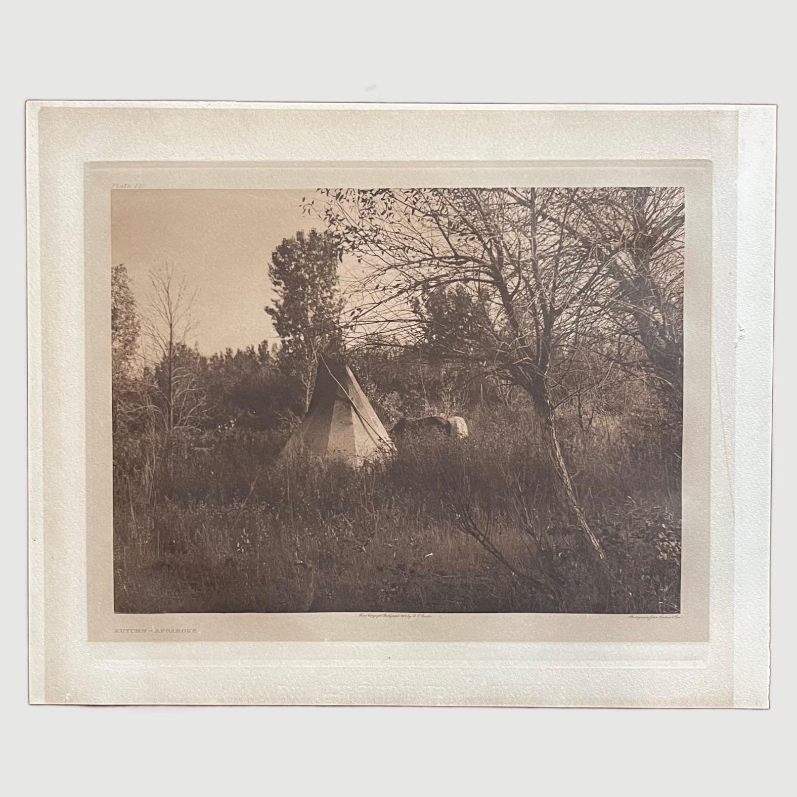 Edward S Curtis, Autumn - Apsoroke, 1908 In Good Condition For Sale In CA, CA
