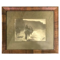 Edward S. Curtis Tirage original en platine signé et estampillé:: la race en voie de disparition:: 1904