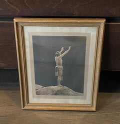 Fotografia originale di Edward S. Curtis, firmata e timbrata, con cornice argentata: “Preghiera alle stelle”
