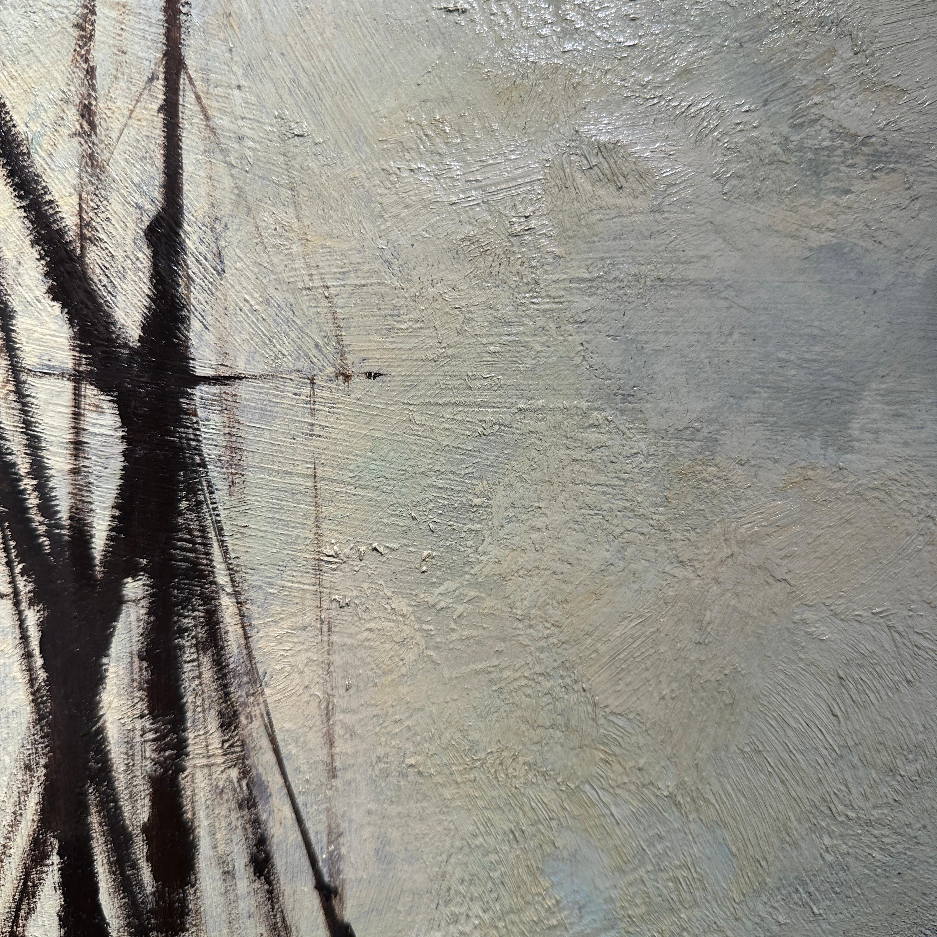Niedrigwasser auf dem Orwell Impressionistische Landschaft eines englischen Hafens, Fluss, Boote im Angebot 8