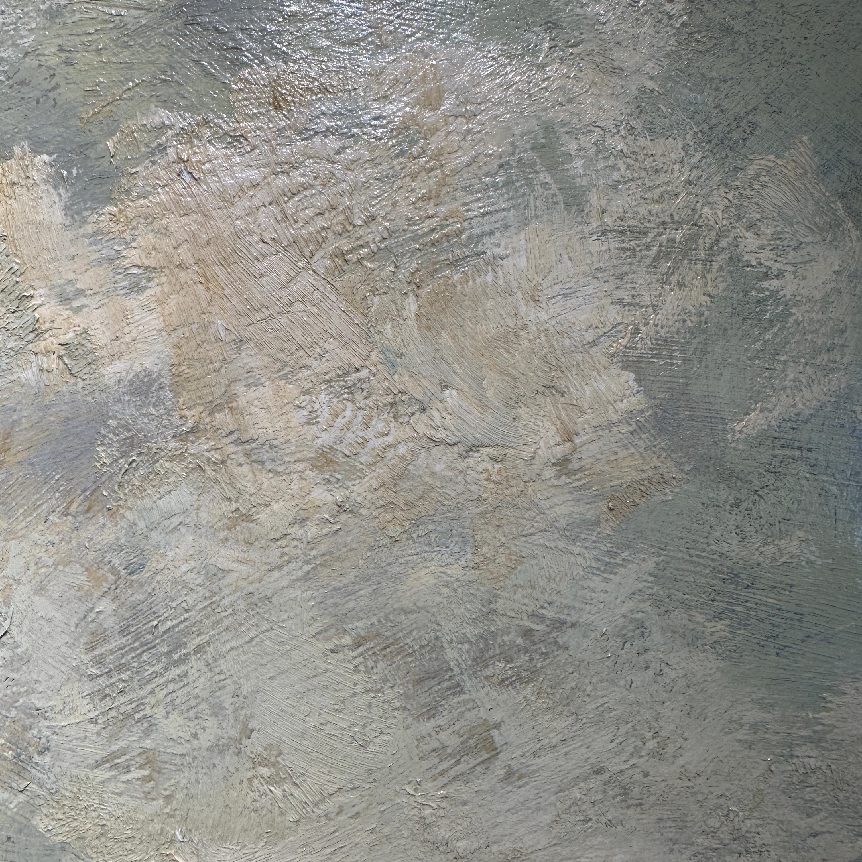 Niedrigwasser auf dem Orwell Impressionistische Landschaft eines englischen Hafens, Fluss, Boote im Angebot 10