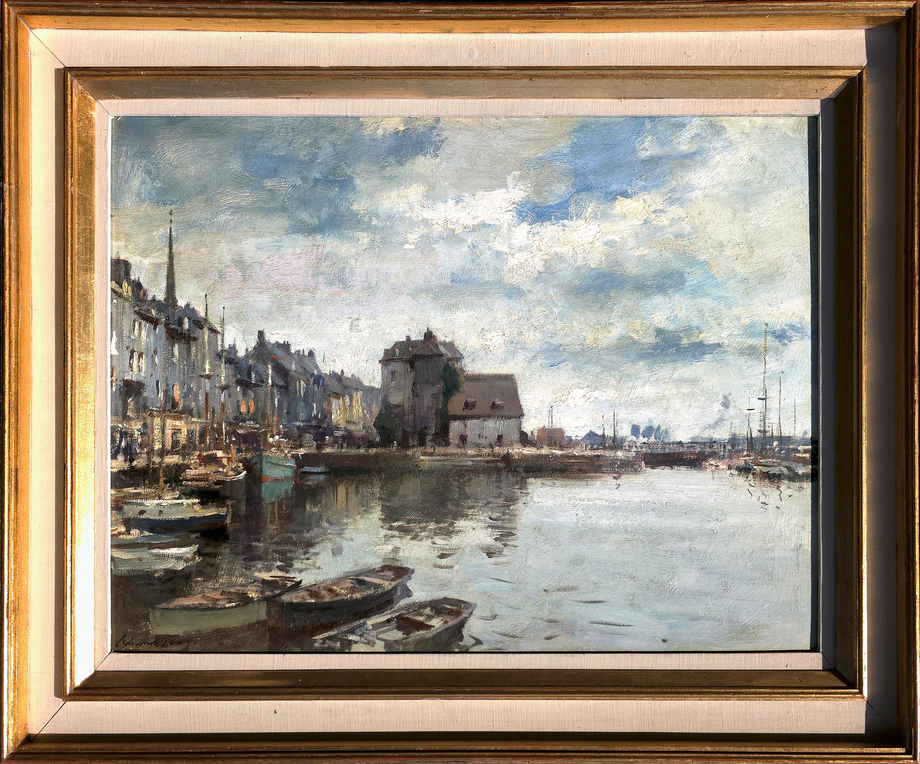 Edward Seago Landscape Painting - The Lieutenance, Honfleur