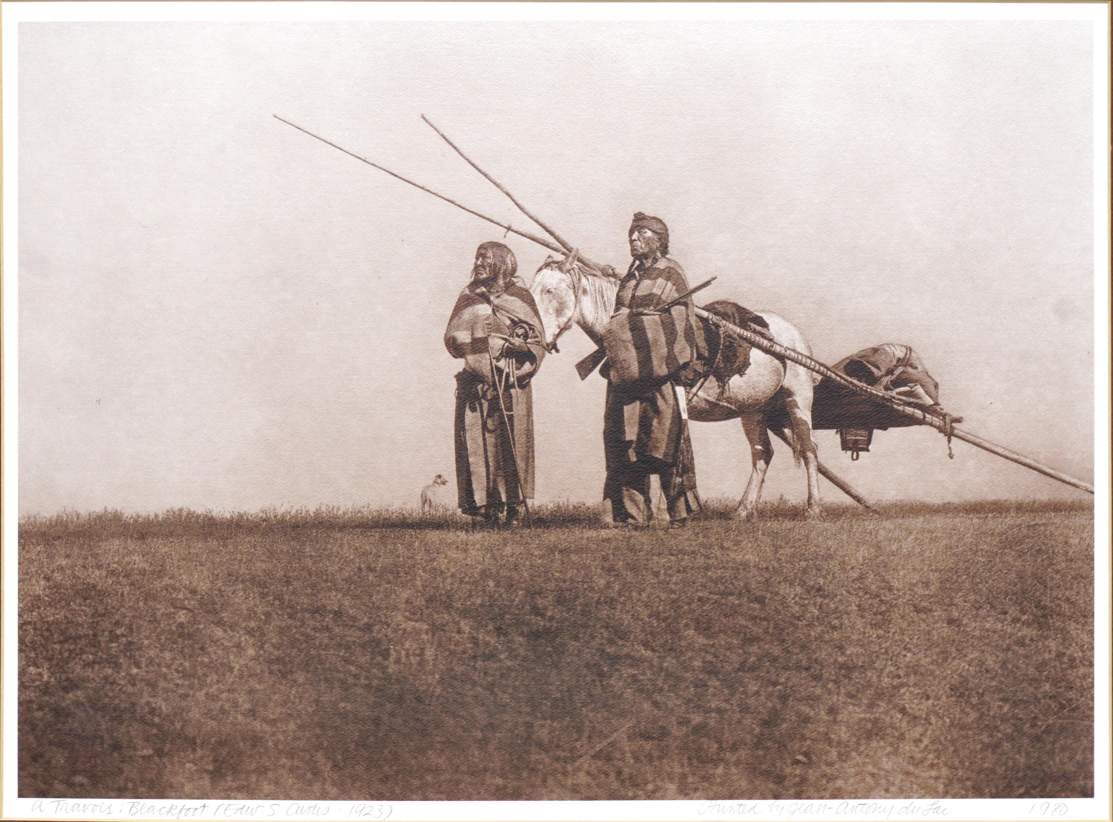 A Travois: Blackfoot - Photograph by Edward Sheriff Curtis