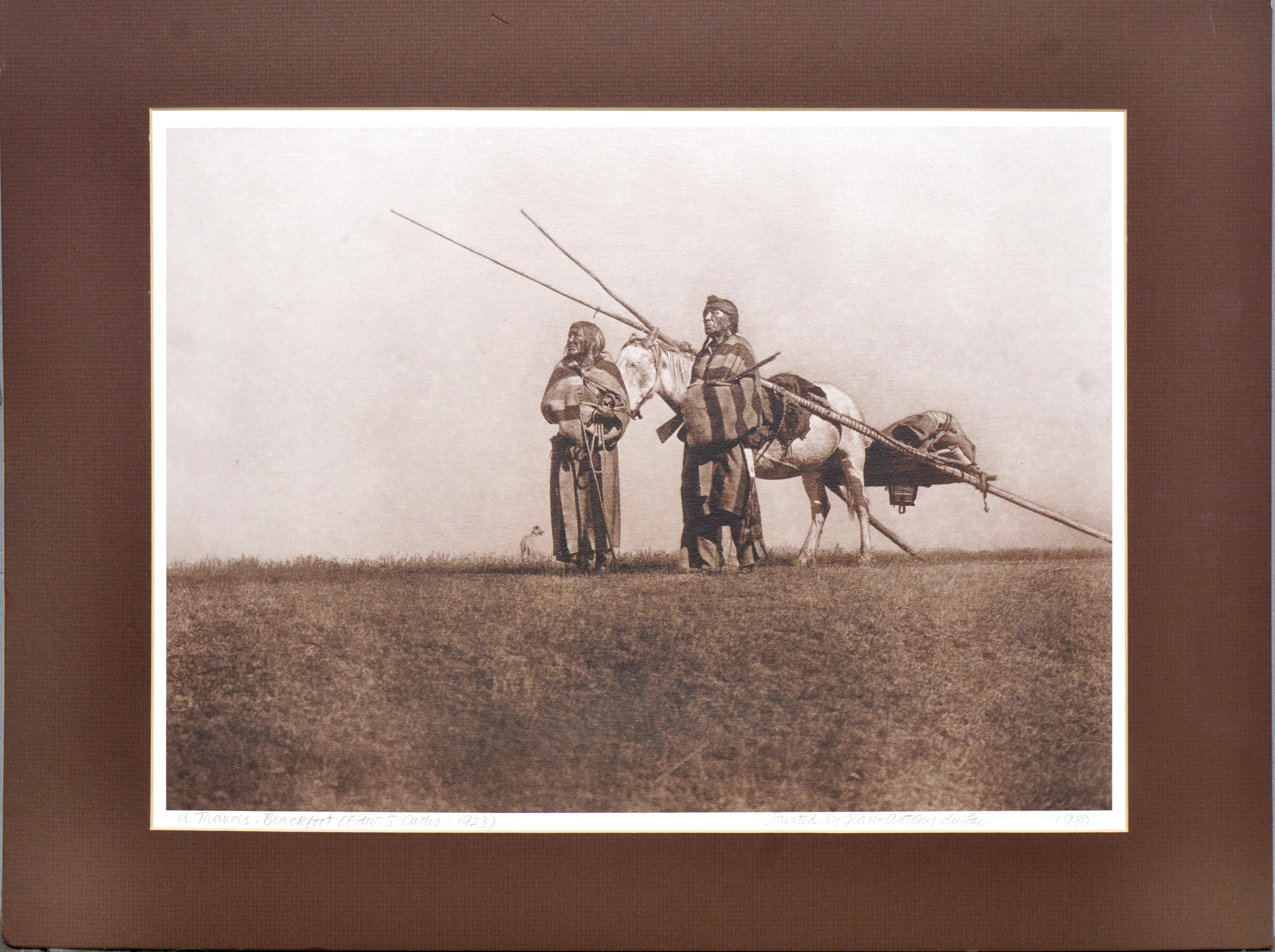 Edward Sheriff Curtis Figurative Photograph - A Travois: Blackfoot