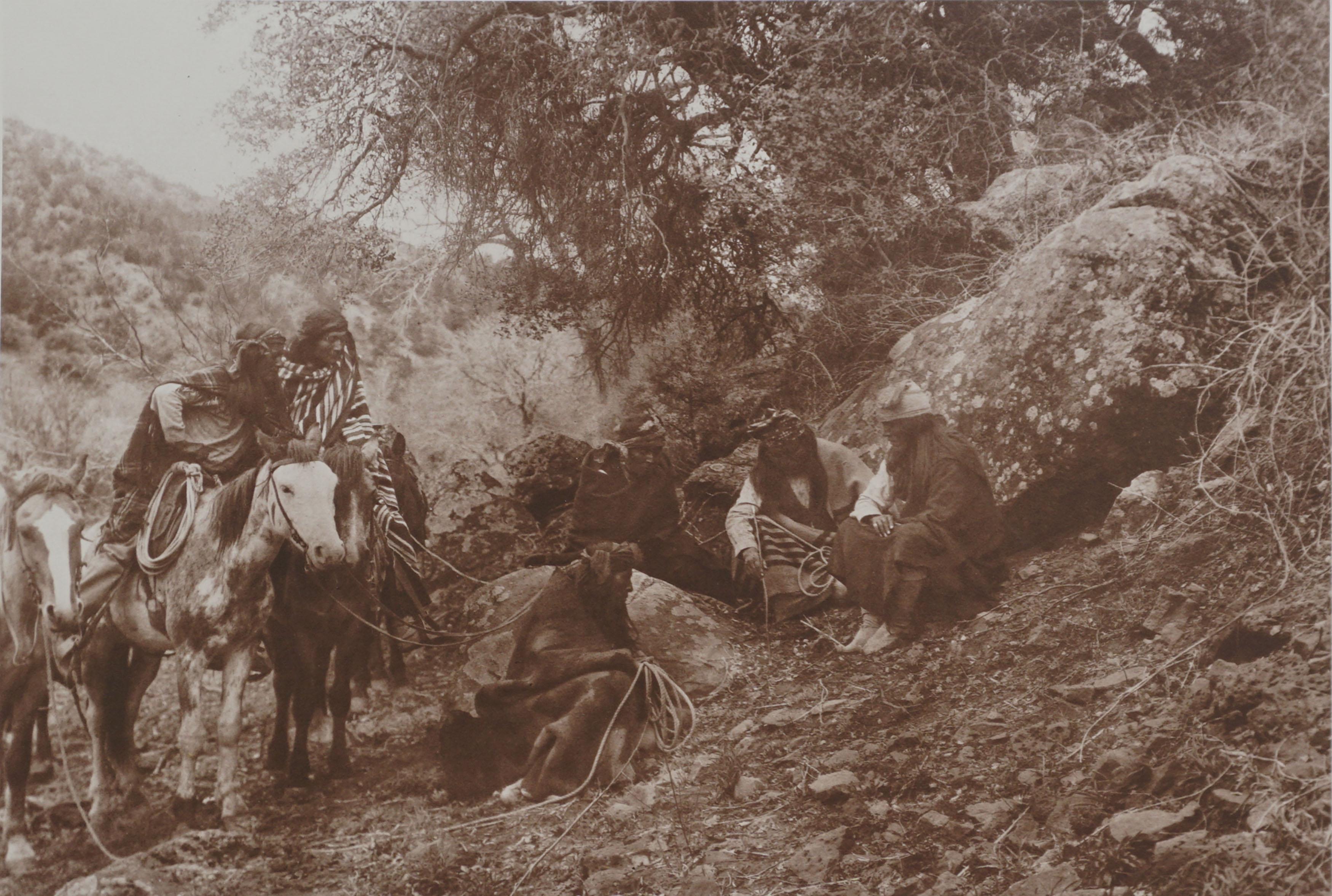 Apache Story Telling - Photograph by Edward Sheriff Curtis