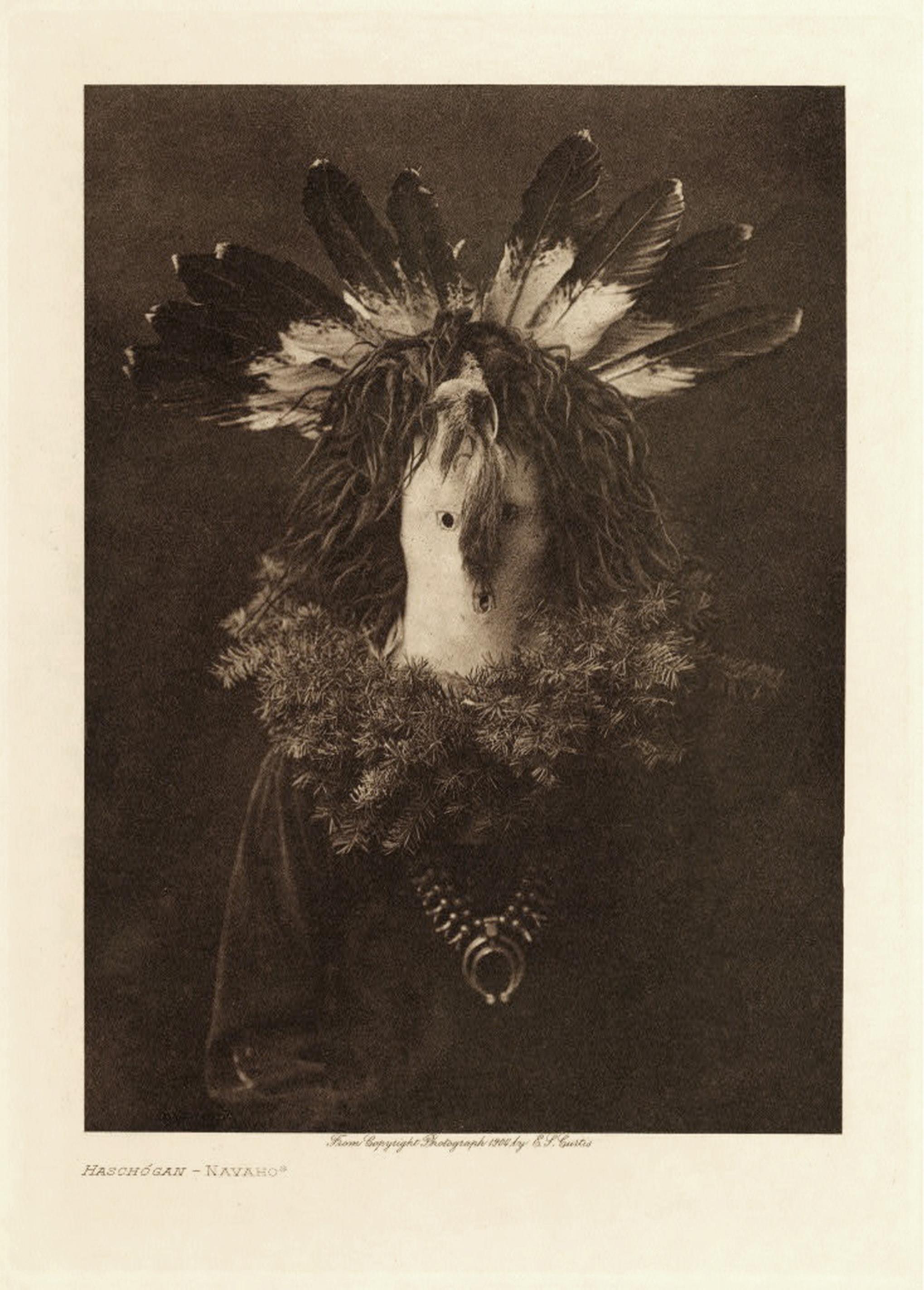 Edward Sheriff Curtis Portrait Photograph - Haschogan - Navaho, House God. 1904.