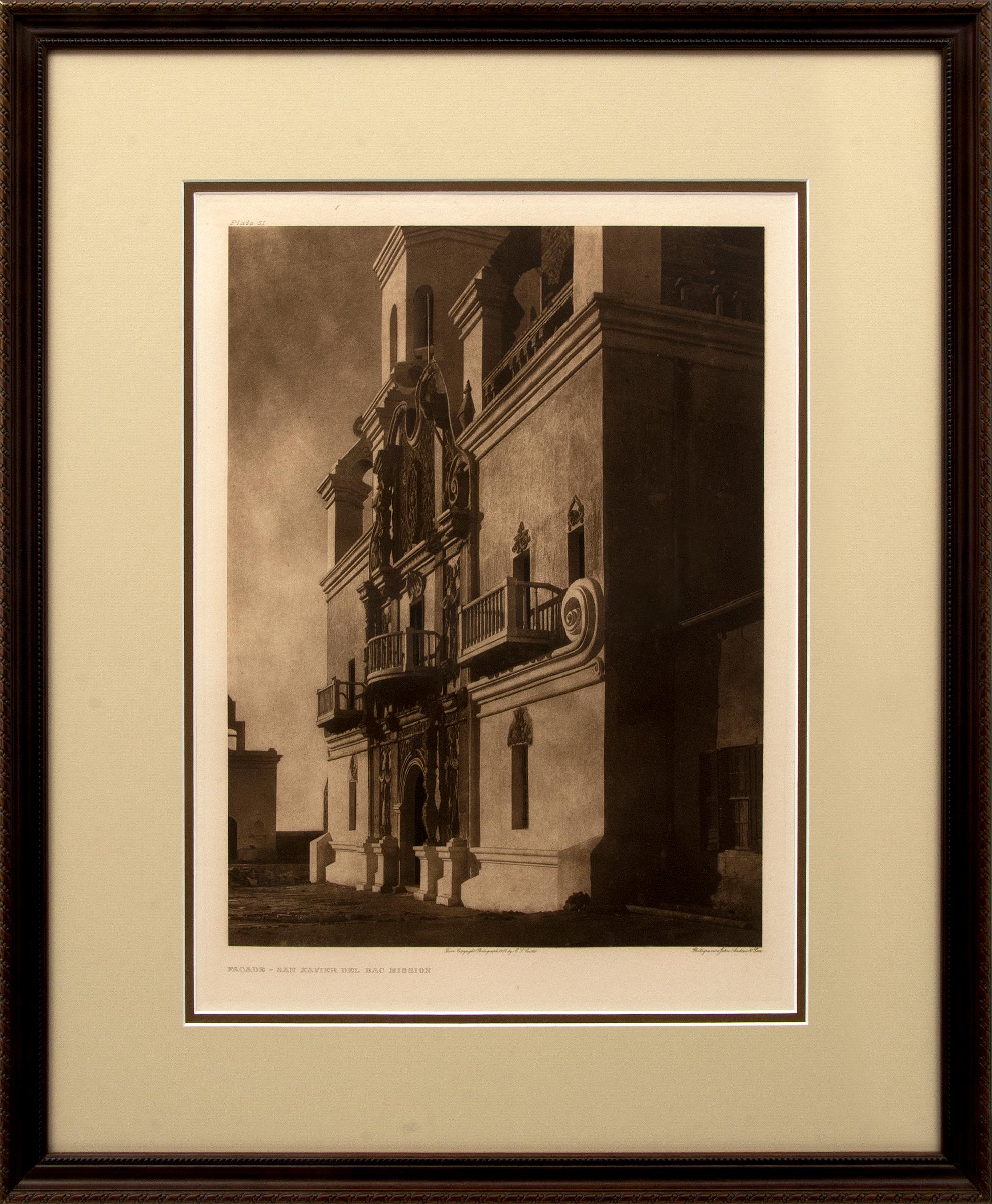 Pair of Original 1900s E.S. Curtis Photogravures, San Xavier Del Bac Mission 4