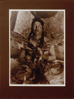 "Placating the Spirit of the Slain Eagle" - Assiniboine Native American Portrait