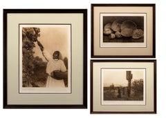 Lot de trois d'origines de 1900s E.S. Photogravures Curtis