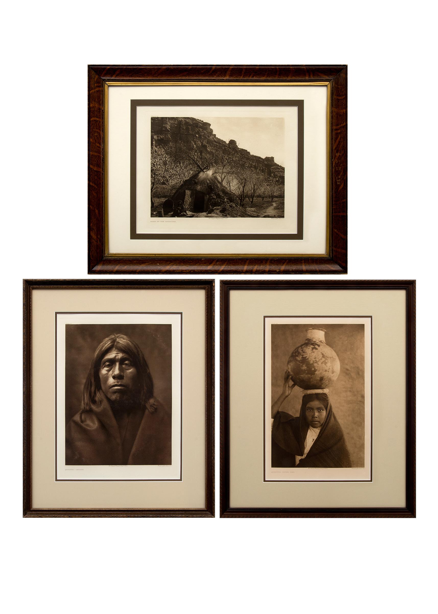 Edward Sheriff Curtis Landscape Photograph - Set of Three Original Early 20th Century E. S. Curtis Photgravures