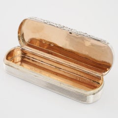 Schnupftabakdose aus Sterlingsilber von Edward Smith, Birmingham 1829