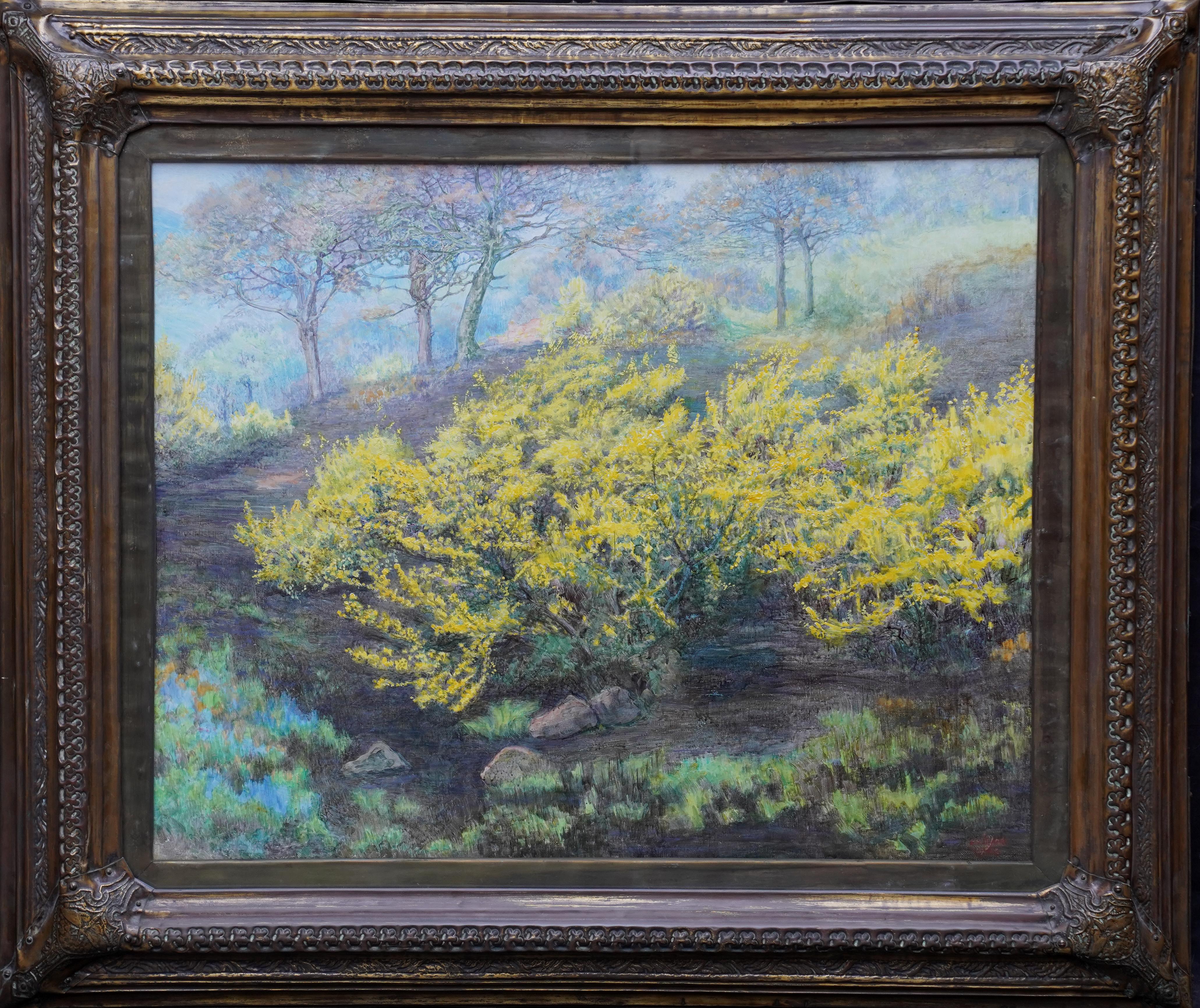 Life Kindled of a Fiery Birth - Peinture à l'huile de paysage britannique de 1913 en vente 8