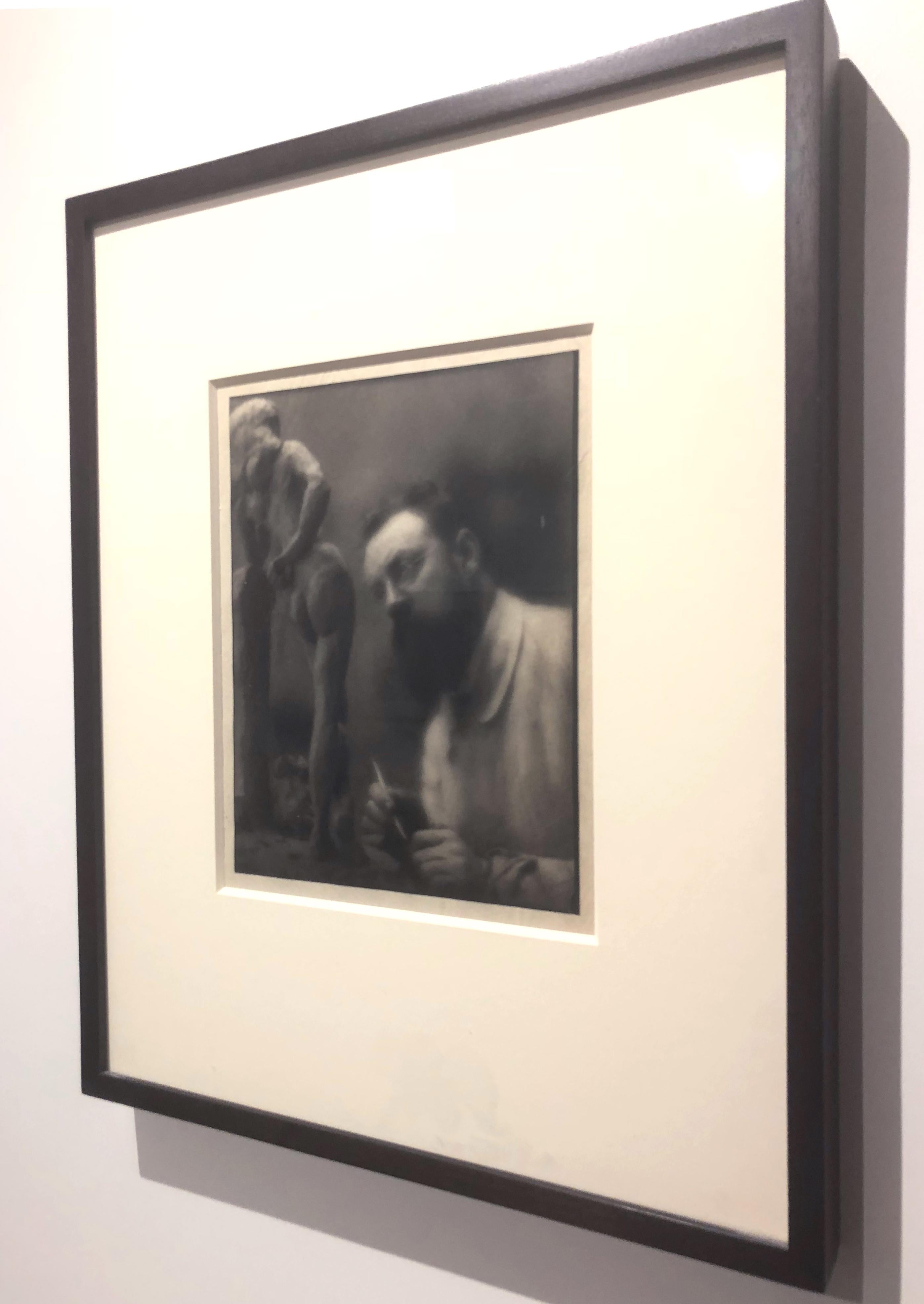 Edward Steichen (1879-1973). Henri Matisse with “La Serpentina,” Issy-les-Moulineaux, France, 1909. 8.75 x 6.75″ Image size, 11.25 x 7.75″ Paper size, 16.5 x 13.25″ Framed size. Camera Work Volume 42/43. Date: 1909, printed in or before 1913.