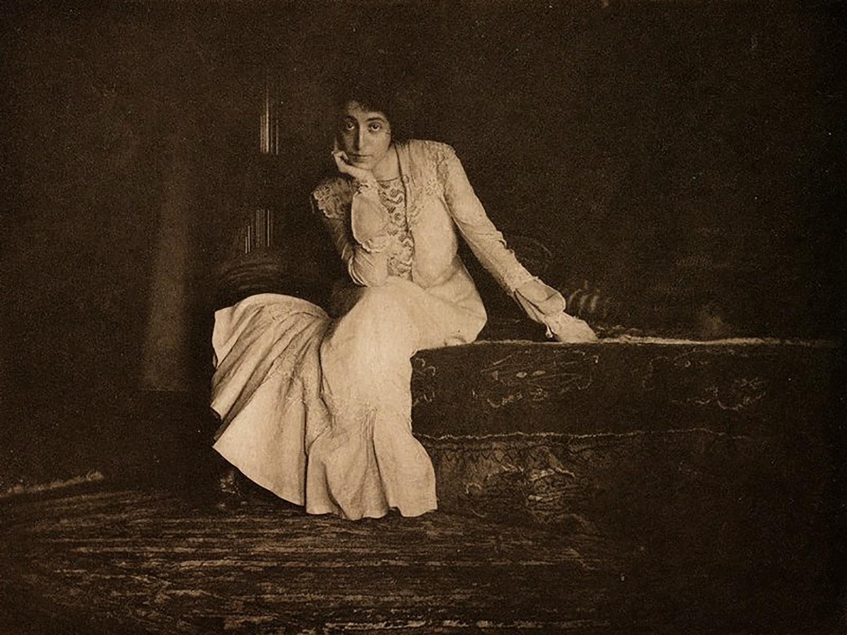 Edward Steichen Portrait Photograph - Joseph T. Keiley, Portrait, Miss De C., 1907 From Camera Work No. 17 
