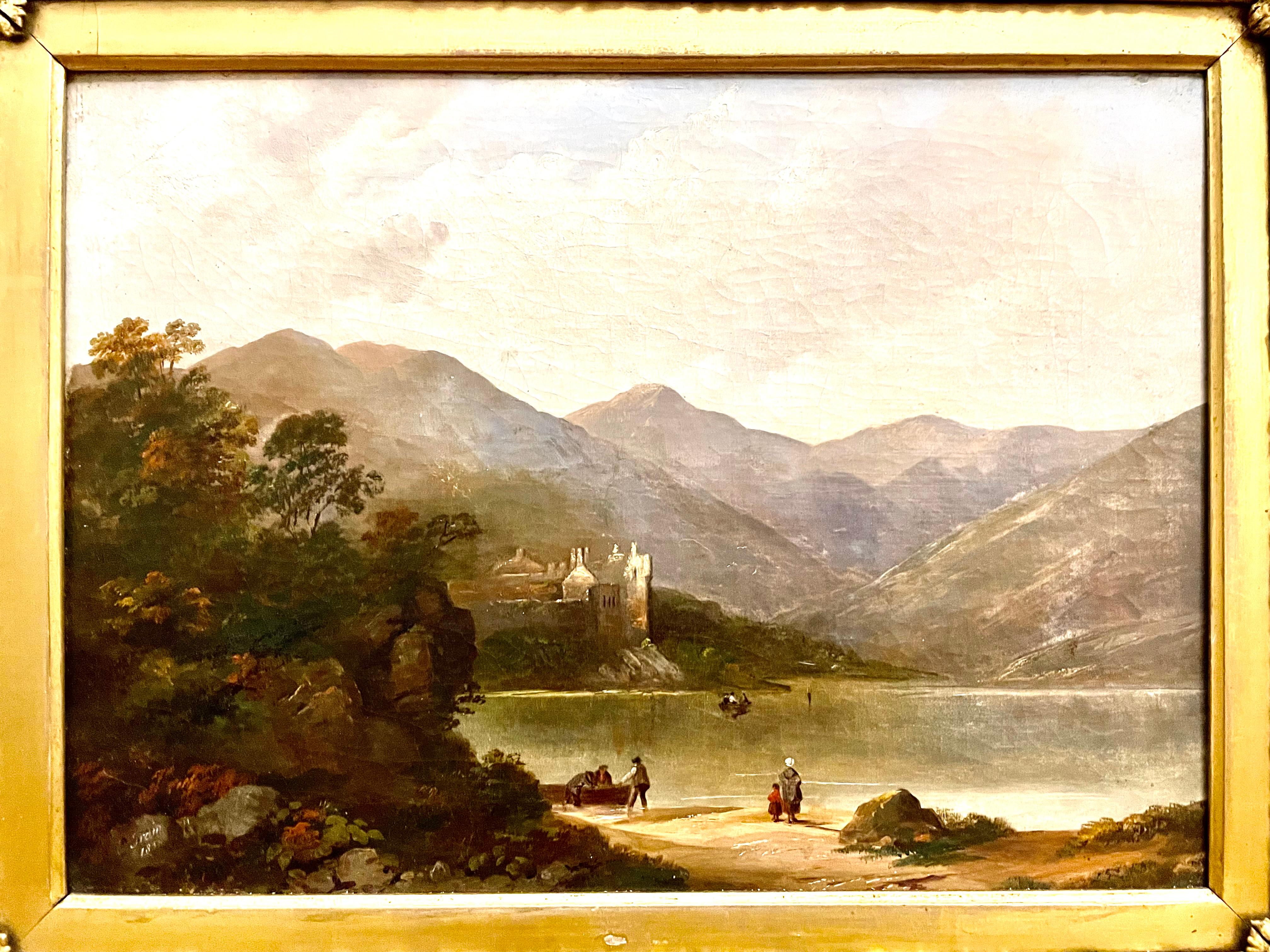 Loch Awe and Kilchurn Castle - Painting by Edward Train