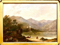 Loch Awe and Kilchurn Castle Scotland, 19th Century, Mountain and Loch Landscape