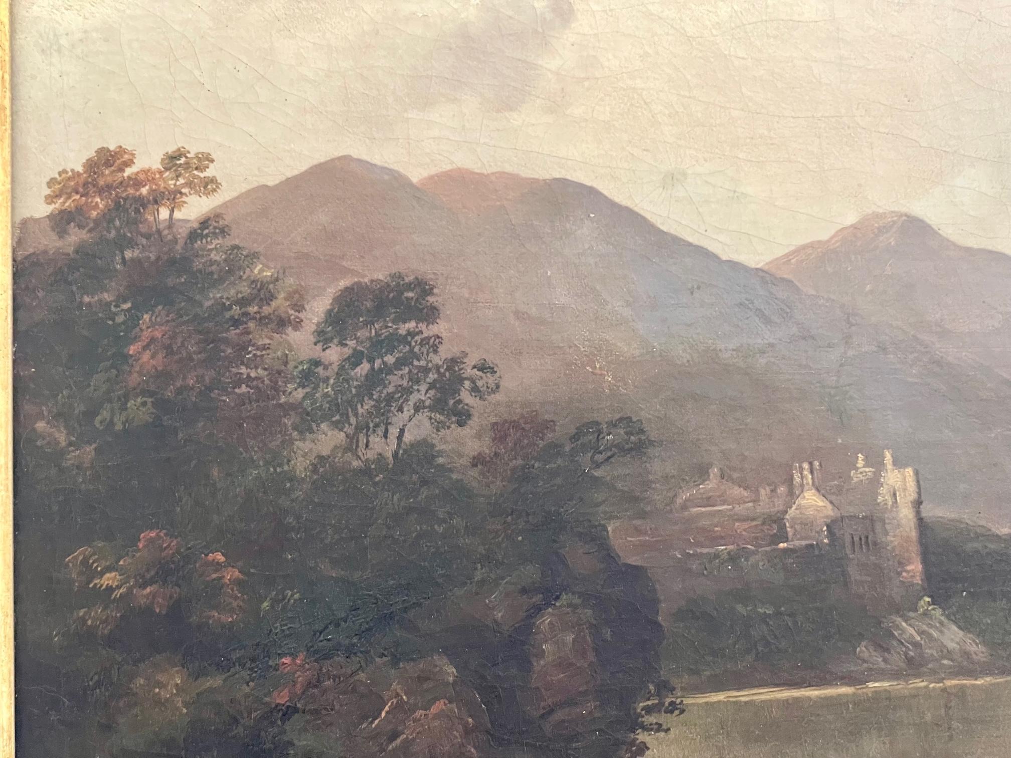 Loch Awe e il castello di Kilchurn è un paesaggio dipinto a olio su tavola dall'artista del XIX secolo Edward Train (1801 -1866). Train era un artista britannico che dipingeva soprattutto paesaggi nel nord dell'Inghilterra e, come questo, in Scozia.