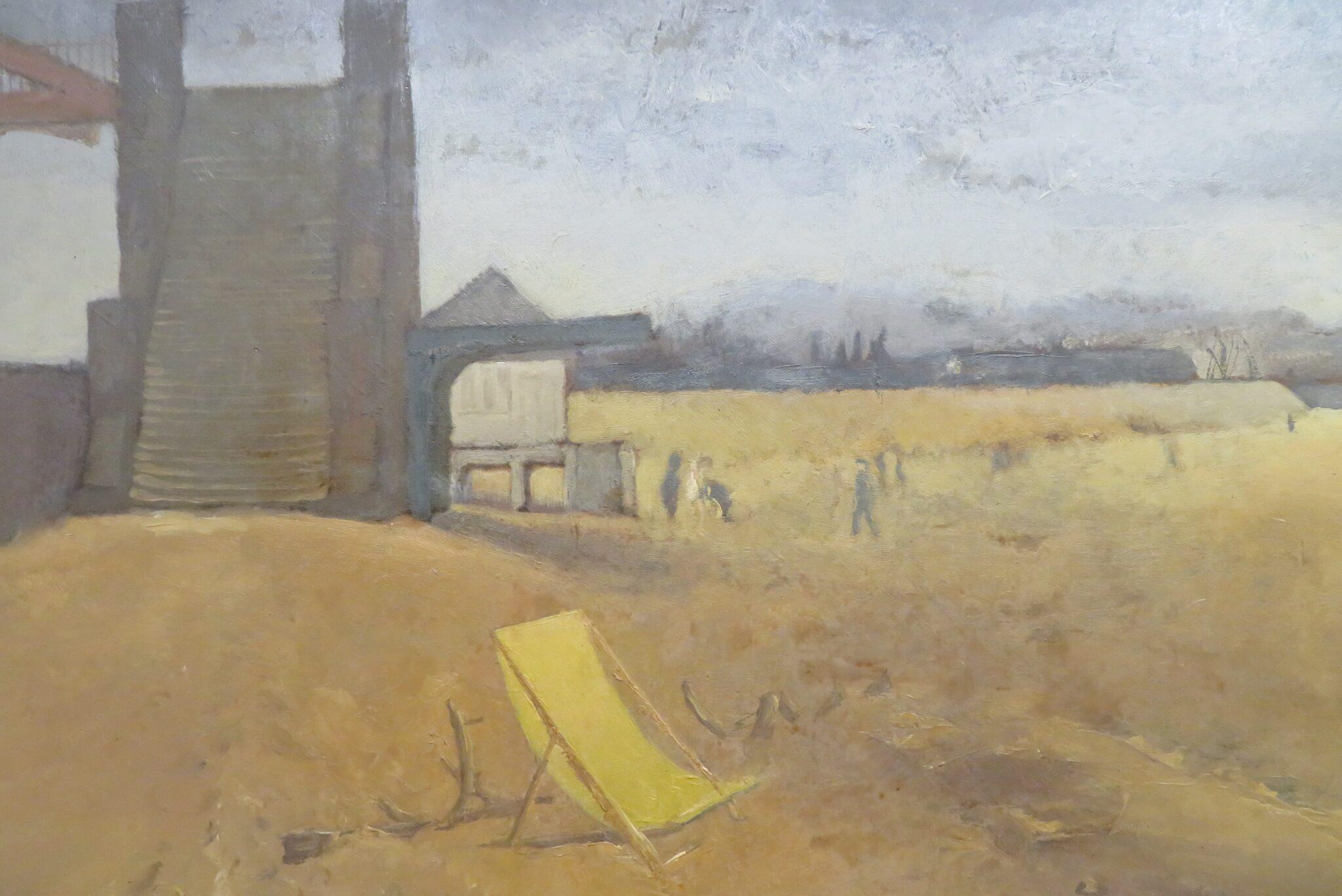 EDWARD TRANTER (1931-2012) WELSH VINTAGE LARGE SCENE DE PLAGE Peinture à l'huile SWANSEA - Post-impressionnisme Painting par Edward Tranter