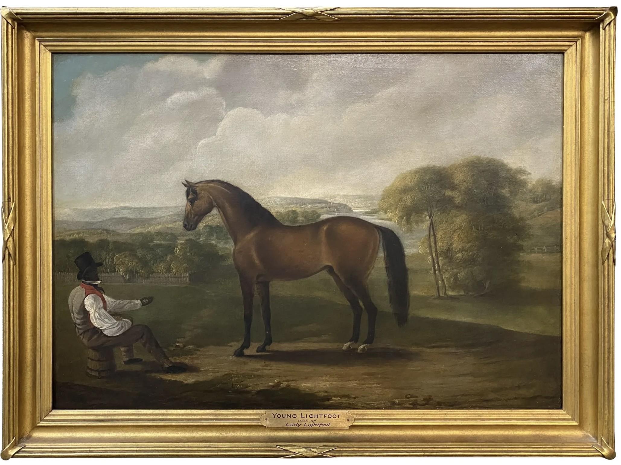 Landscape Painting de Edward Troye - El joven Pie Ligero