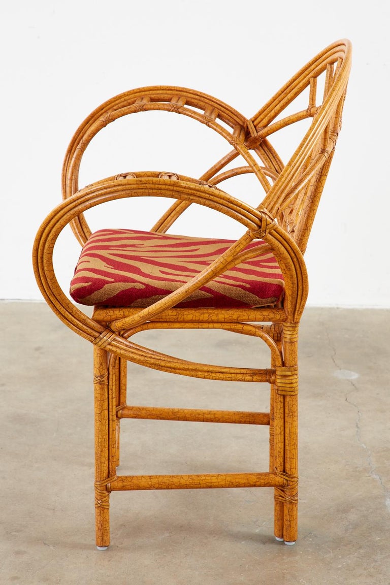 Edward Tuttle for McGuire Bamboo Rattan Butterfly Chair at 1stDibs