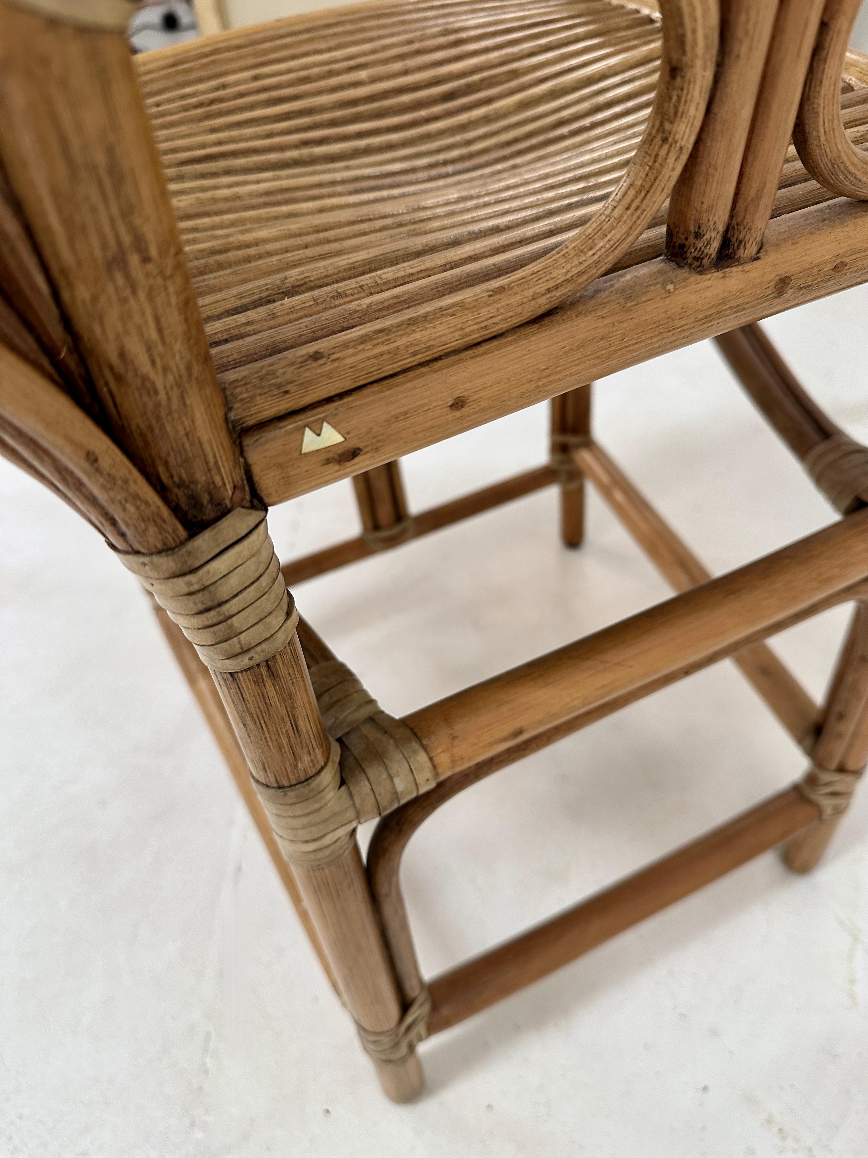 Edward Tuttle for McGuire Coastal Rattan Butterfly Chair 3