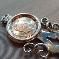 Edward V Half Crown Sterling silver letter opener 1910 by Albert Barker Ltd