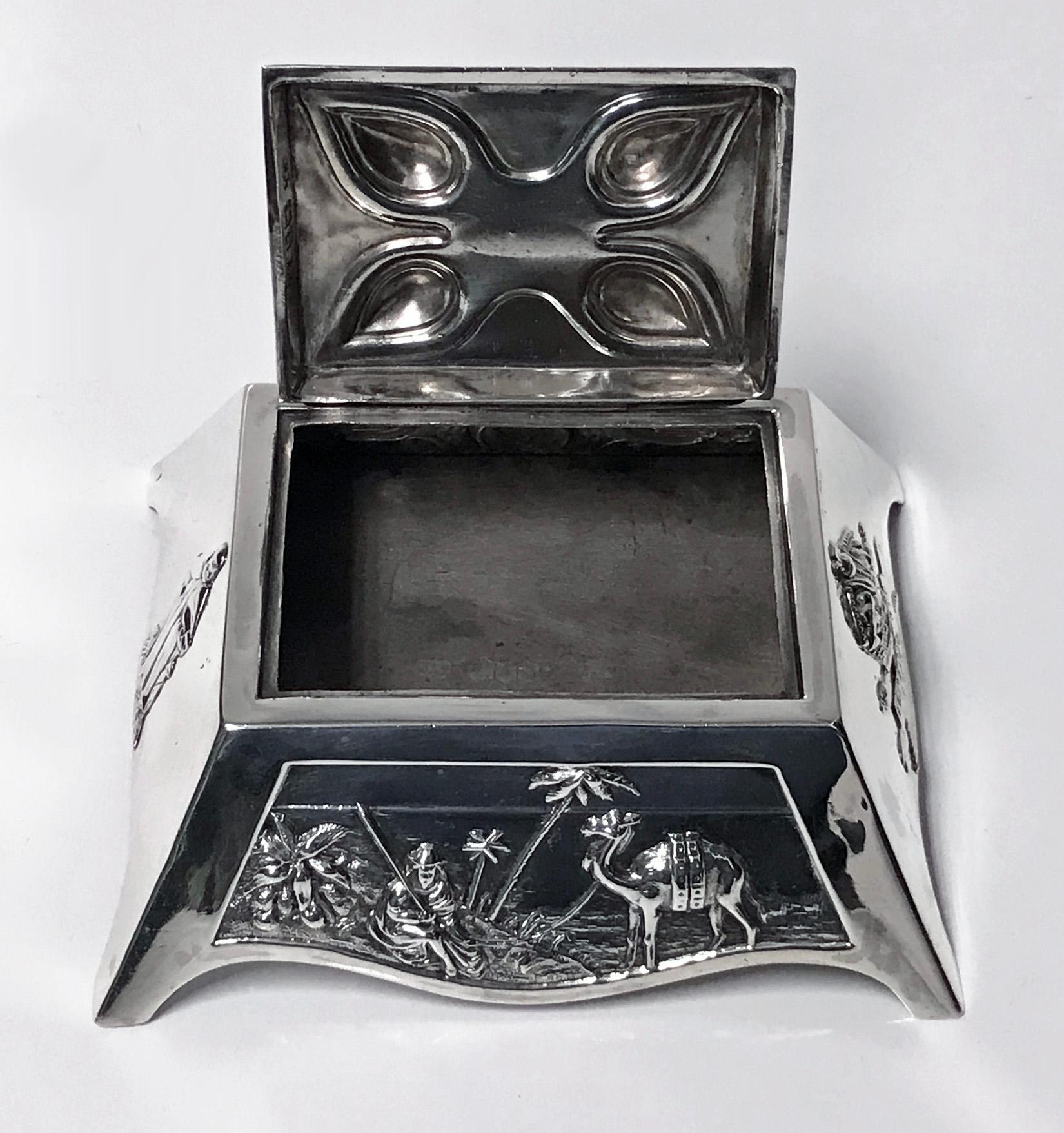 Sterling Silver Edward vii 1901 Coronation Silver Box, Mappin and Webb, London, 1901