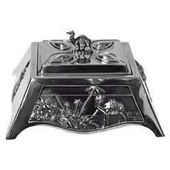 Antique Edward VII 1901 Coronation Silver Box, Mappin & Webb, London, 1901
