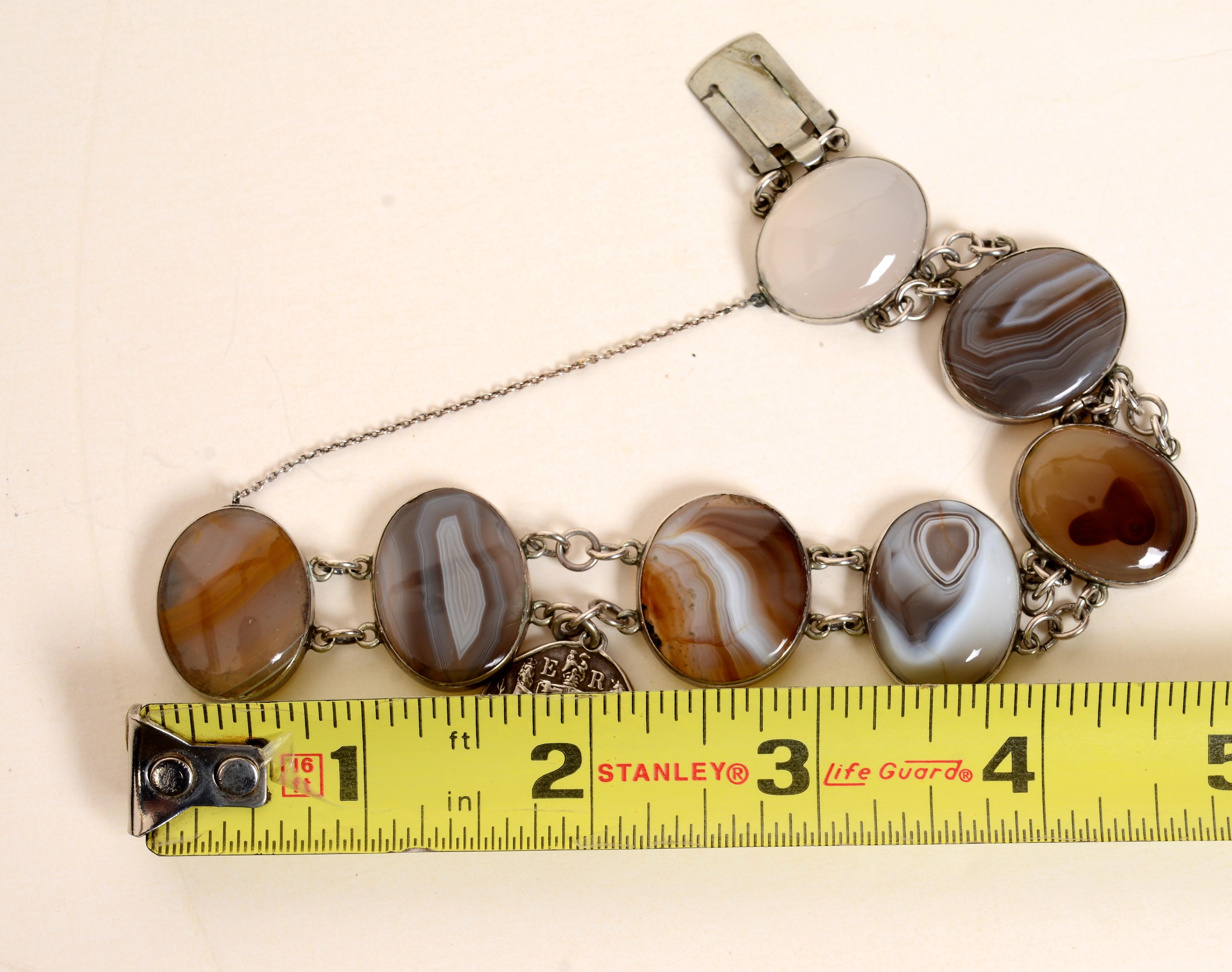 Edward VII and Queen Alexandra Coronation Souvenir Bracelet, Agate, c1902 For Sale 8