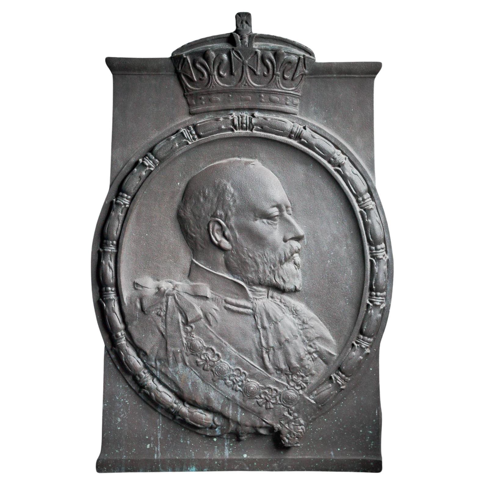 Edward VII Commemorative Bronze Fountain Plaque by William Silver Frith (c.1910)