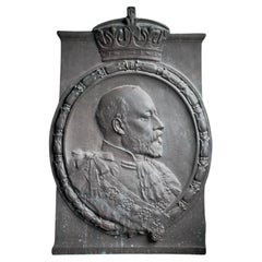 Antique Edward VII Commemorative Bronze Fountain Plaque by William Silver Frith (c.1910)