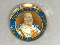 Edward VII Glass Paperweight