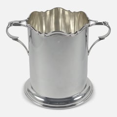 Edward VIII Sterling Silver Syphon Wine Bottle Holder, Atkin Brothers, 1936