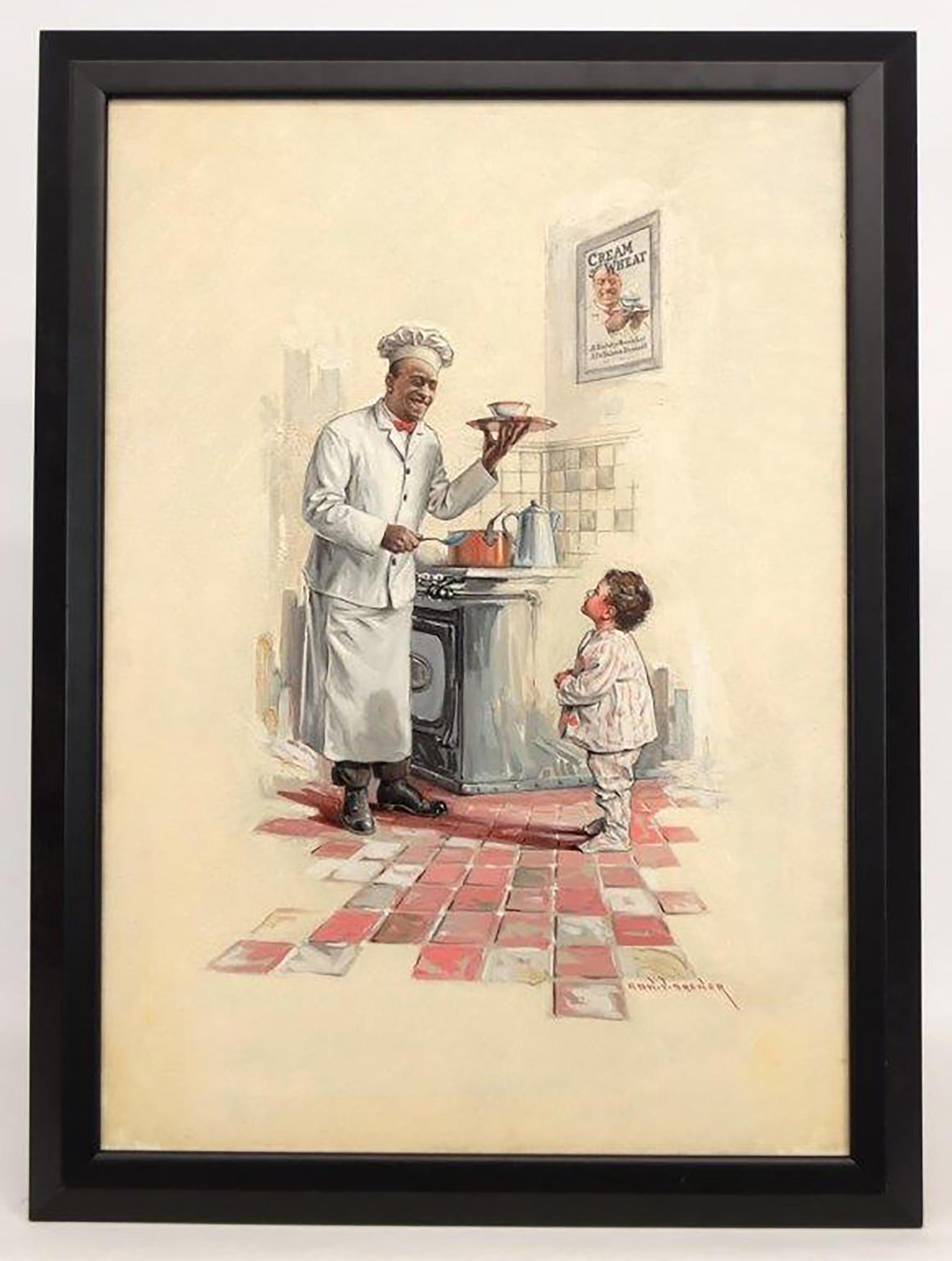 Pubblicità sulla crema di grano - Painting di Edward Brewer