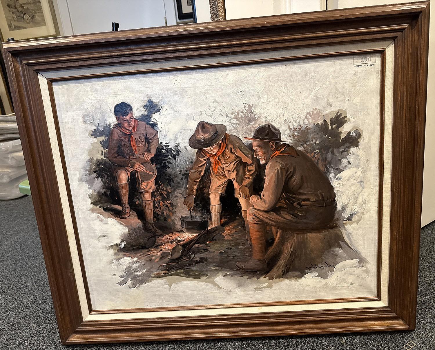 Dan Beard Gives Some Good Advice - Painting by Edward Brewer