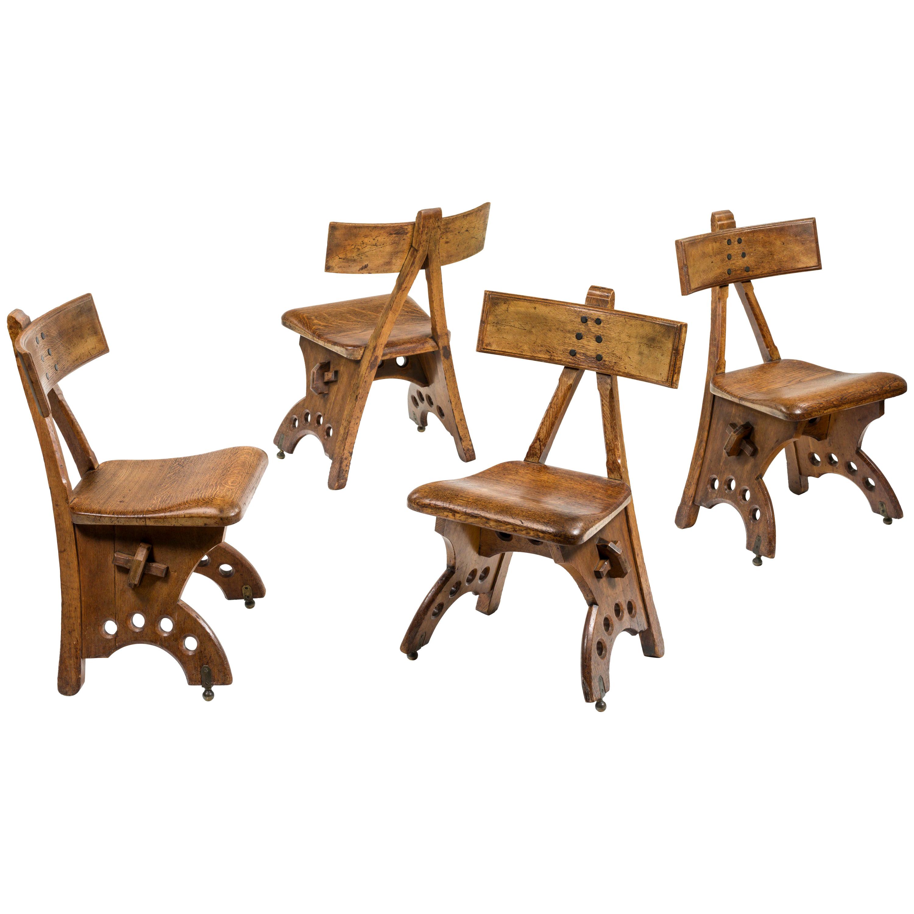 Edward Welby Pugin, Four Granville Chairs, 1870 For Sale
