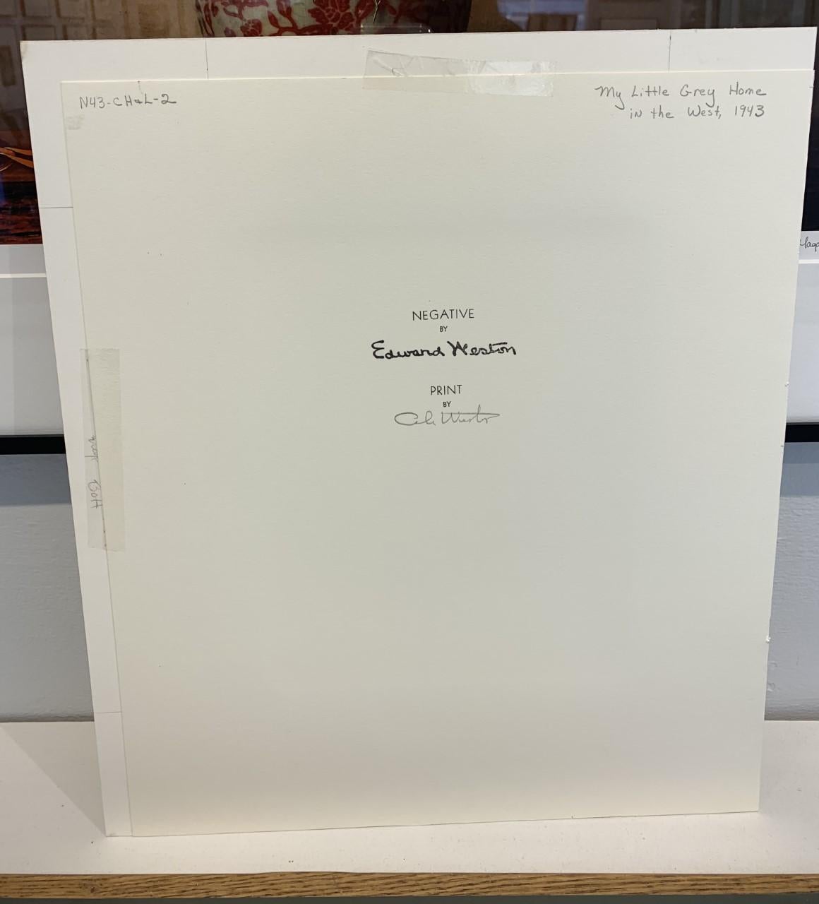 Titled with artist's reference number and signed in pencil by Cole Weston with Edward Weston's facsimile signature on back of mount. Printed later by Cole Weston from the original negative. The Weston Gallery is owned by Matthew (grandson of Edward