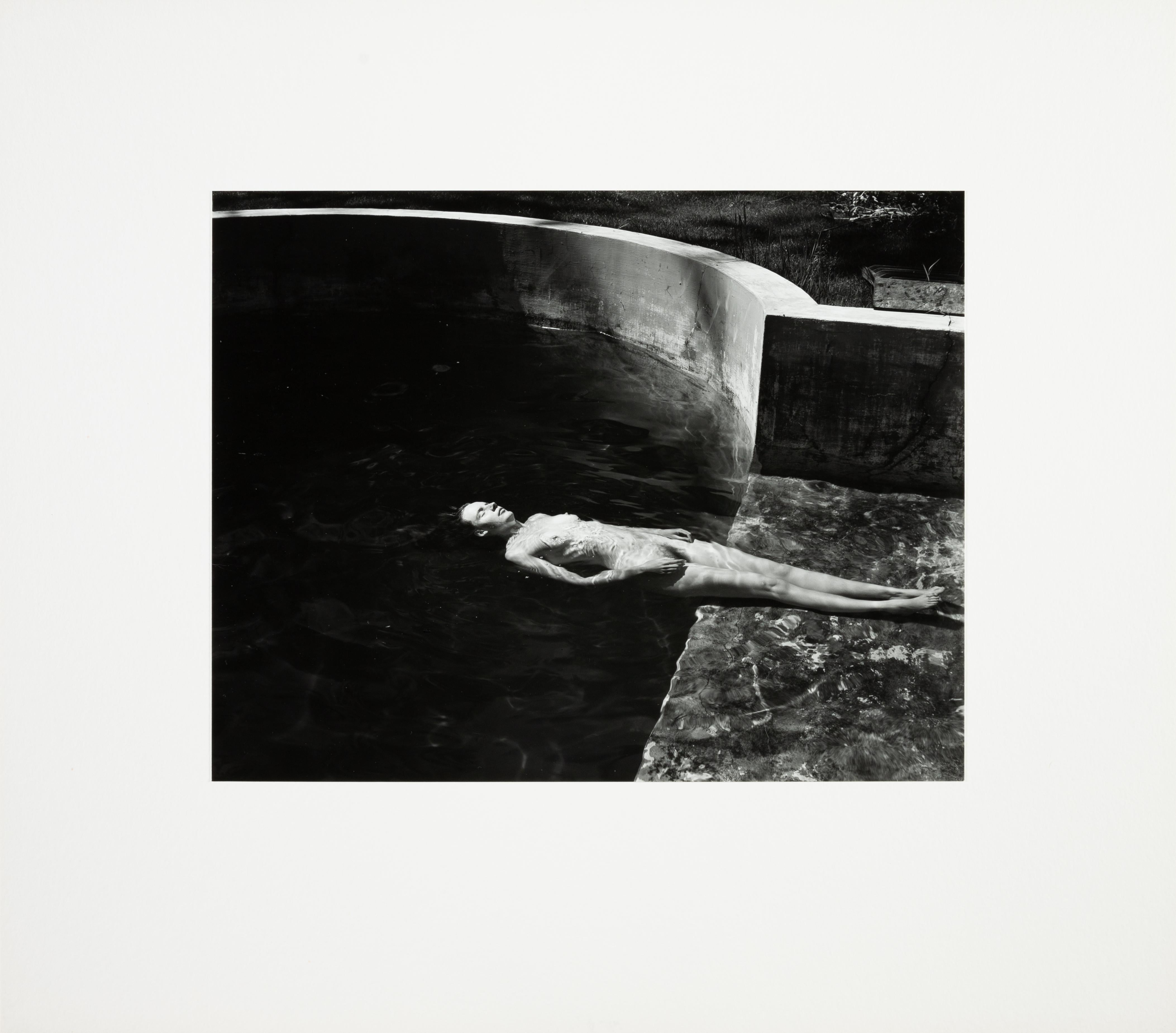 Nude Floating (Charis in Pool) - Modern Photograph by Edward Weston