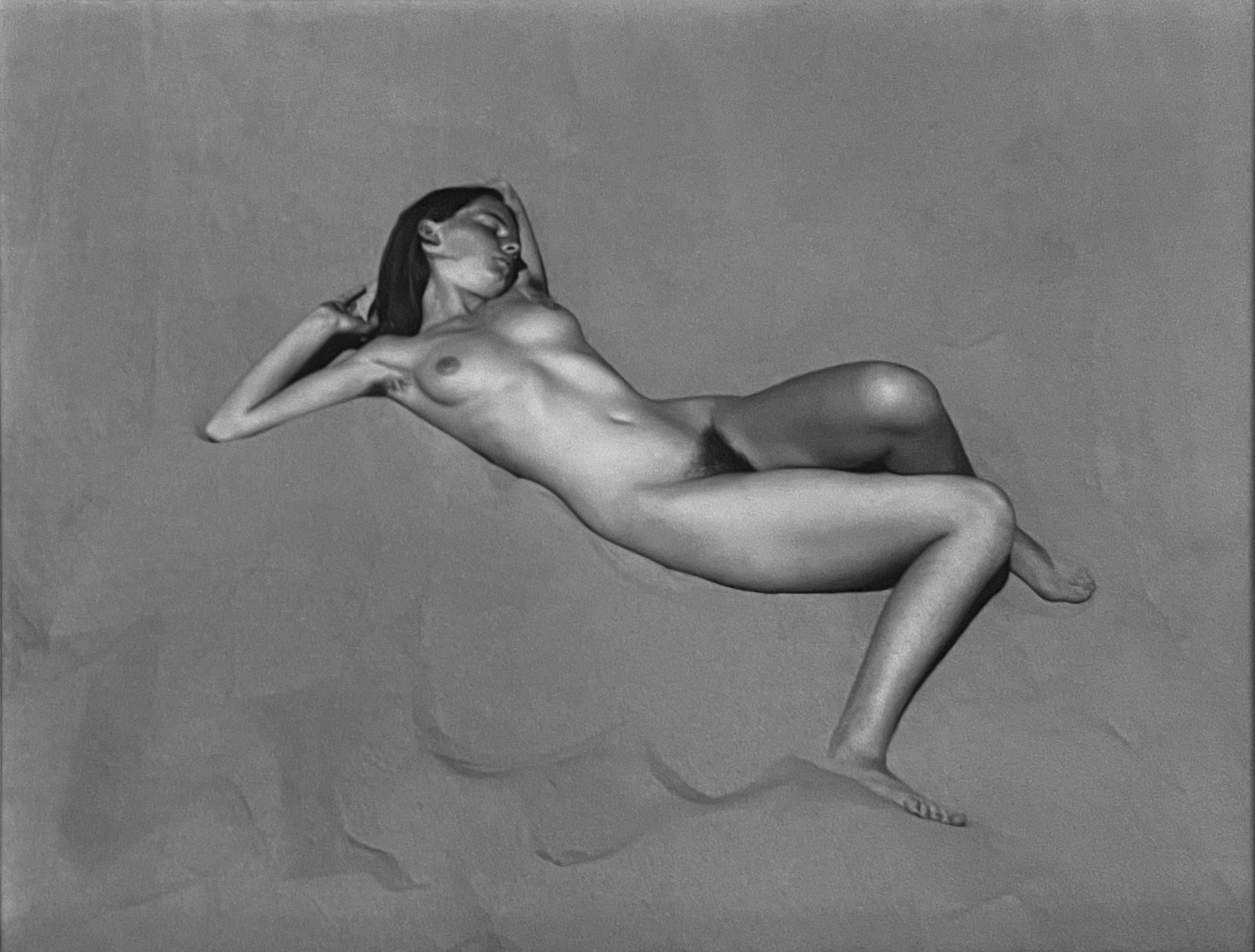 Edward Weston Nude Photograph - Nude on Sand, Oceano, 1936