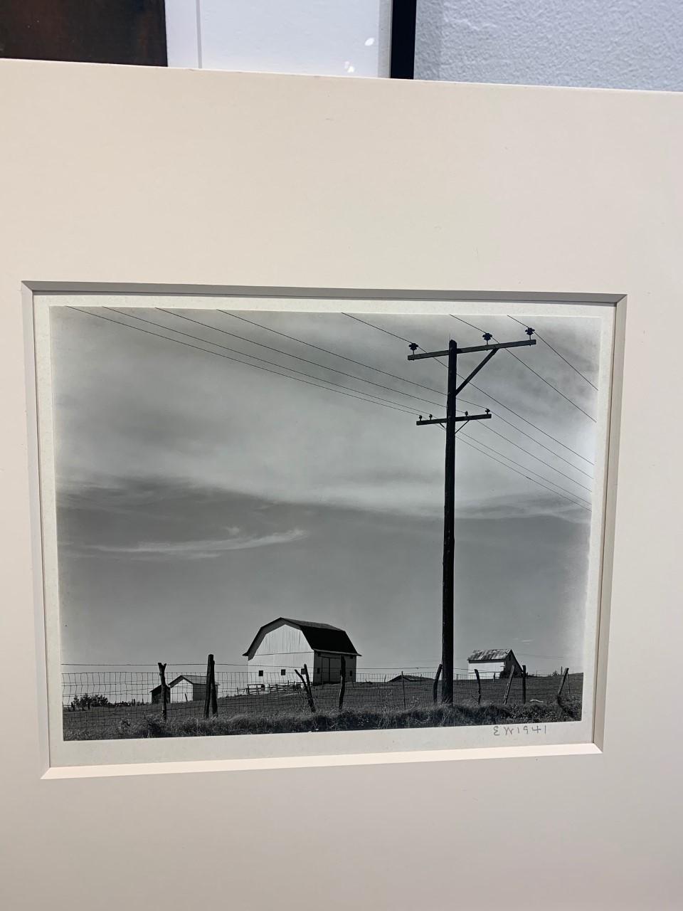 Untitled, Barn and Telephone Poles - Photograph by Edward Weston