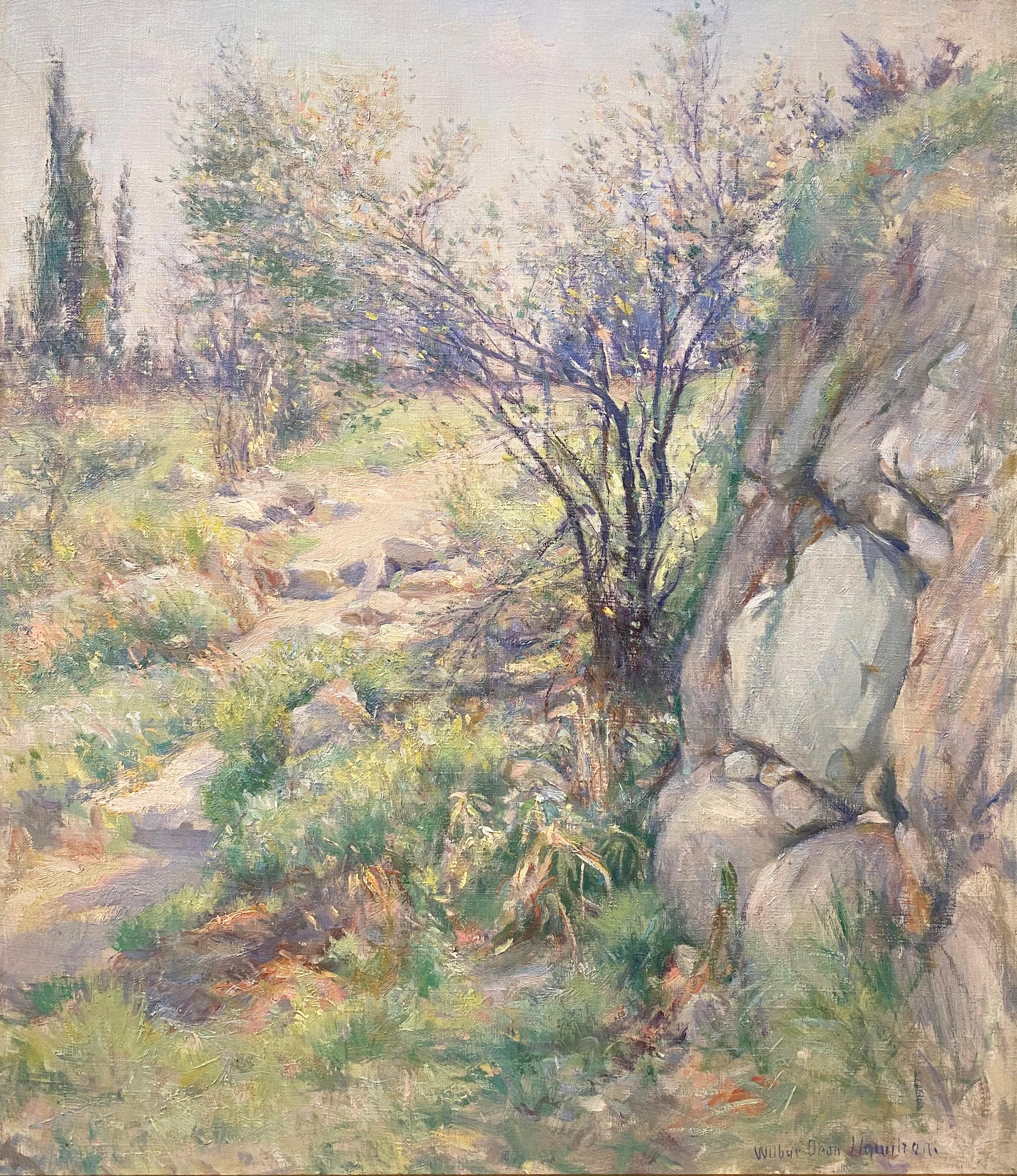 Landscape with a Rocky Path - Painting by Edward Wilbur Dean Hamilton