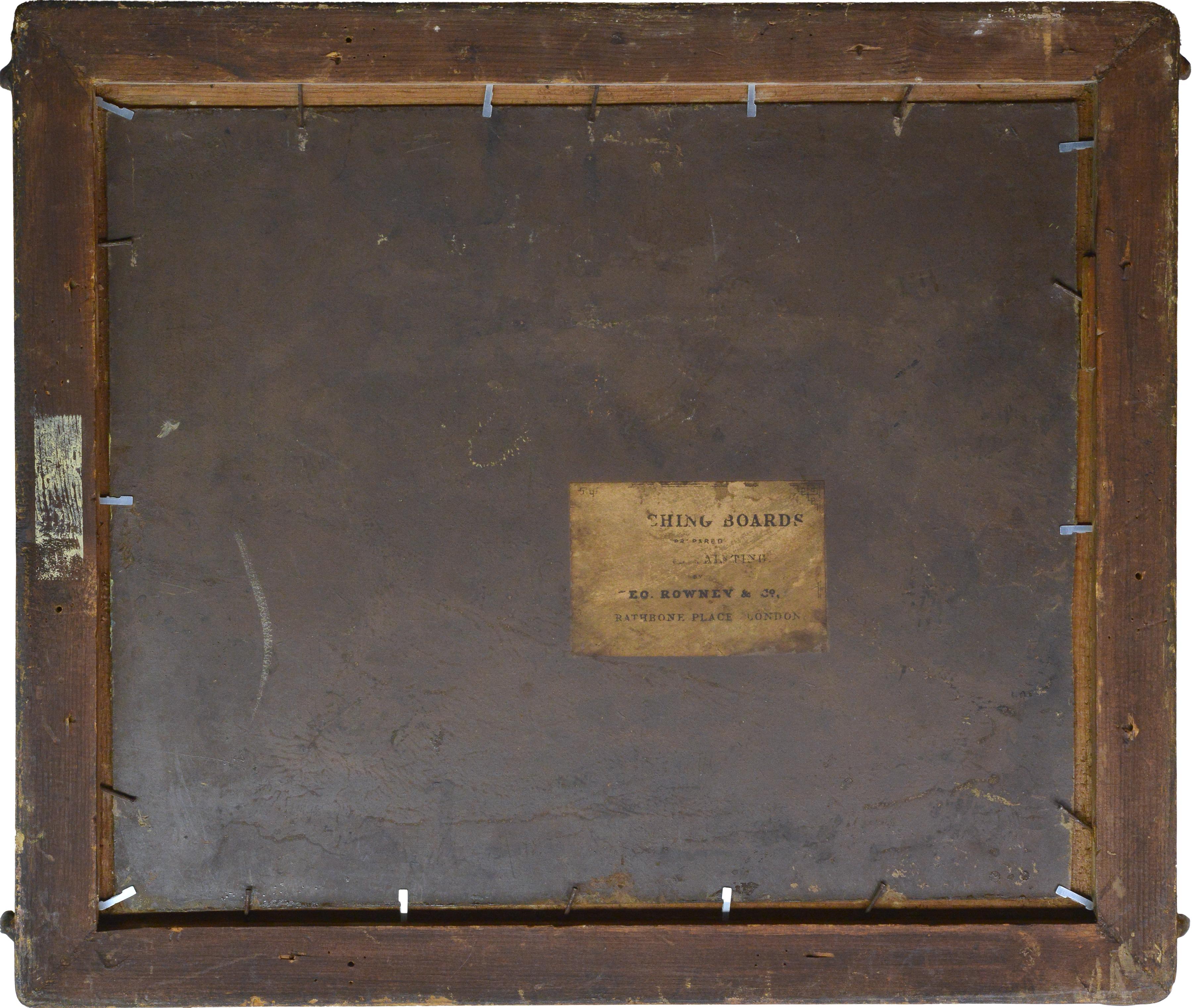 Paesaggio marino costiero con figure sul molo Pittura britannica del XIX secolo di W. Cooke 2