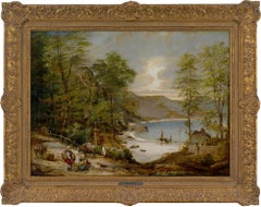 Edward William Cooke RA, West-Country, avec cottages, famille etkeys