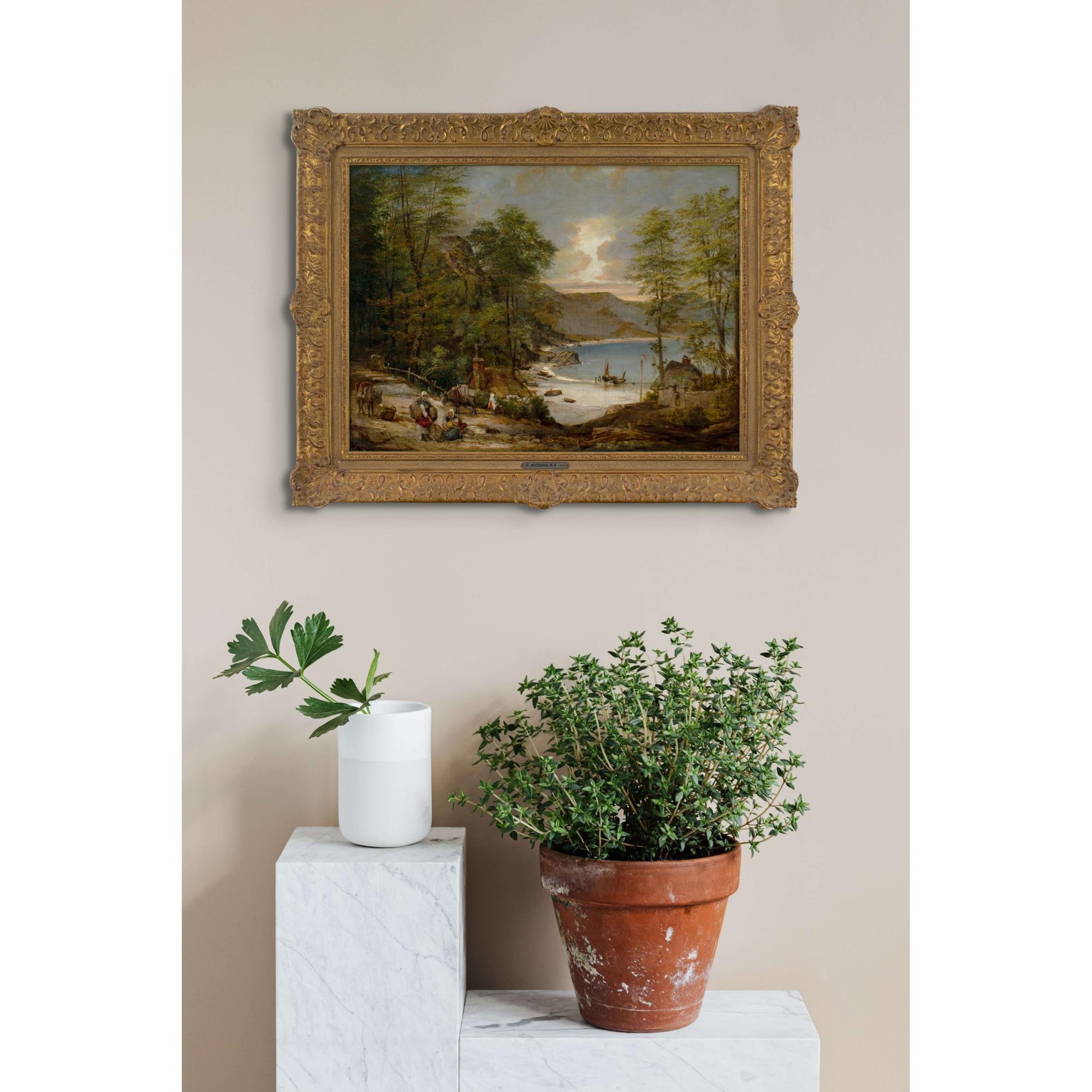 Edward William Cooke RA, West-Country Cove With Cottages, Family & Donkeys For Sale 3