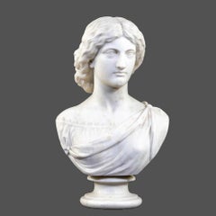 Busto Neoclassico in Marmo di Carrara raffigurante Asteria