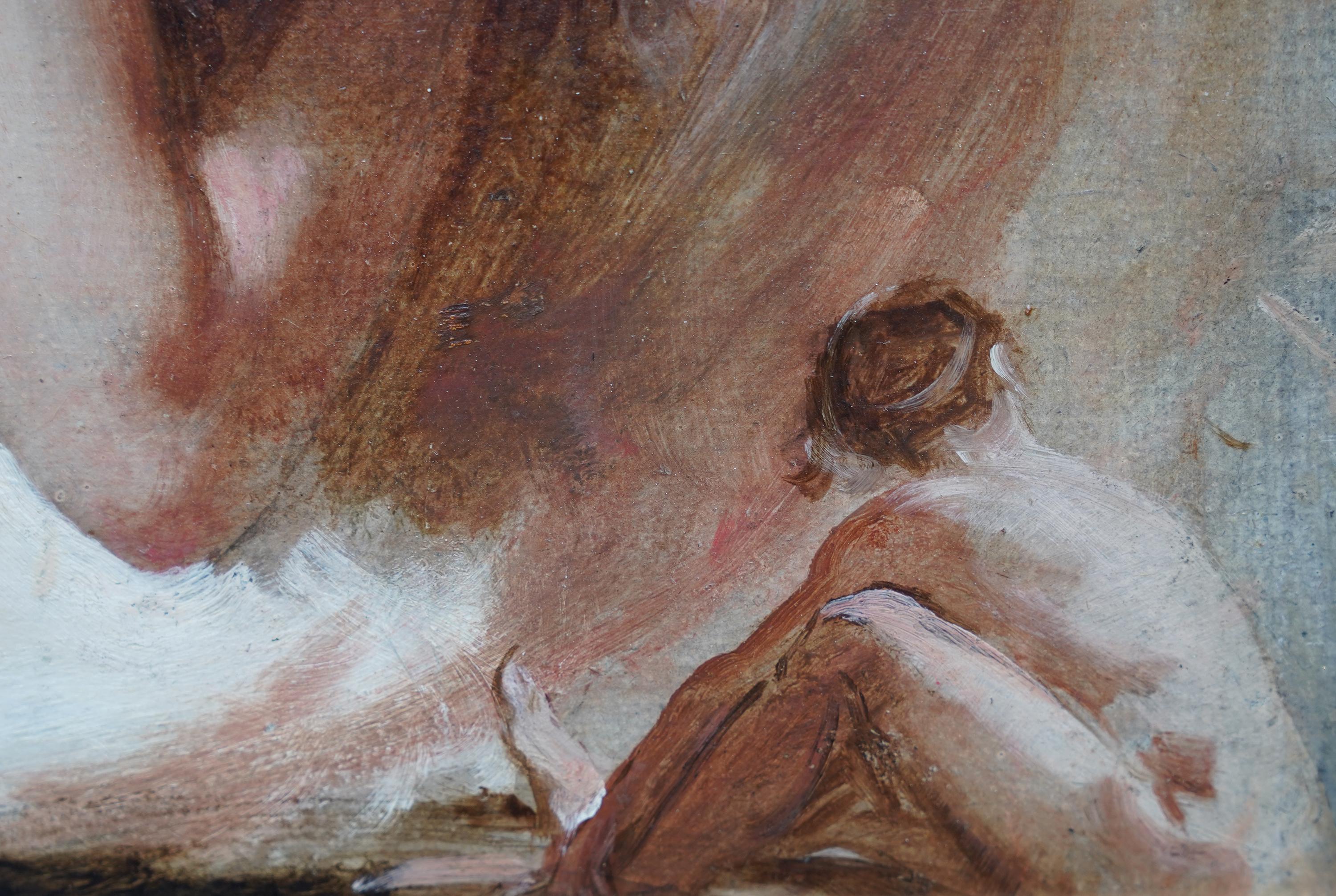Portrait de femme nue couchée - peinture à l'huile victorienne britannique du 19e siècle en vente 4