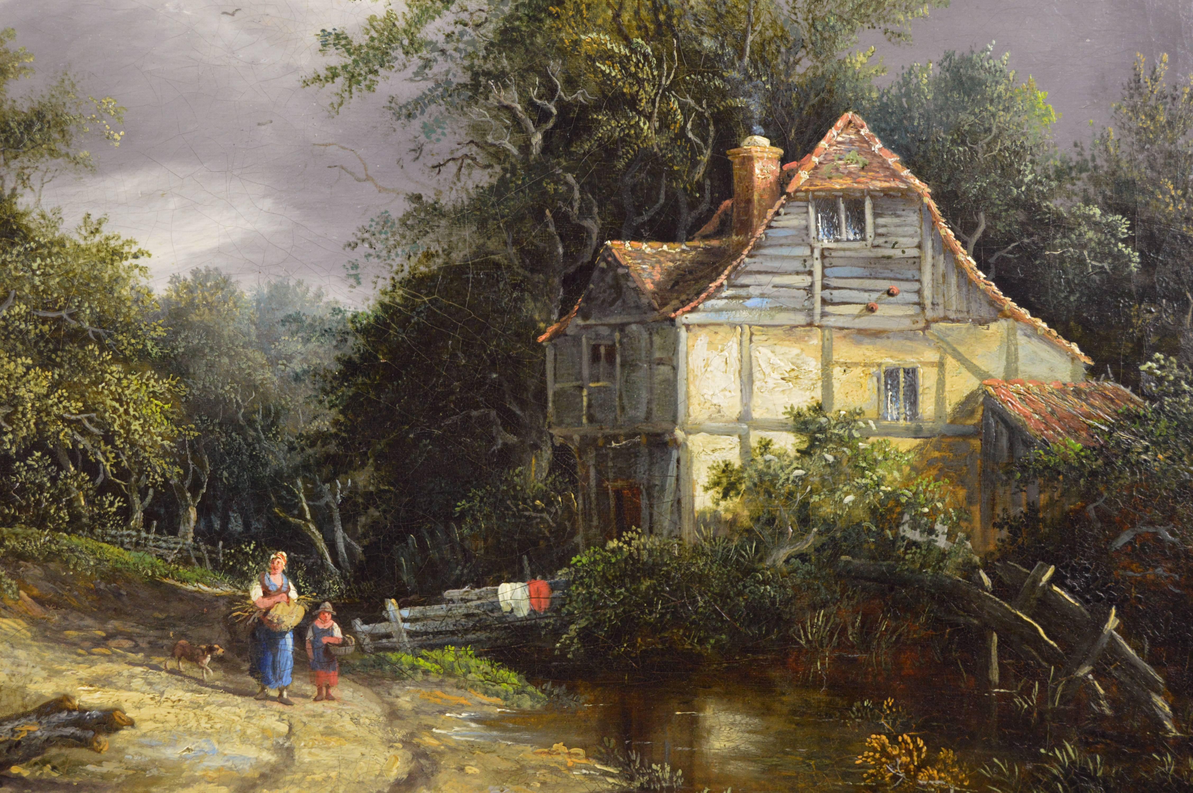 oil painting cottage