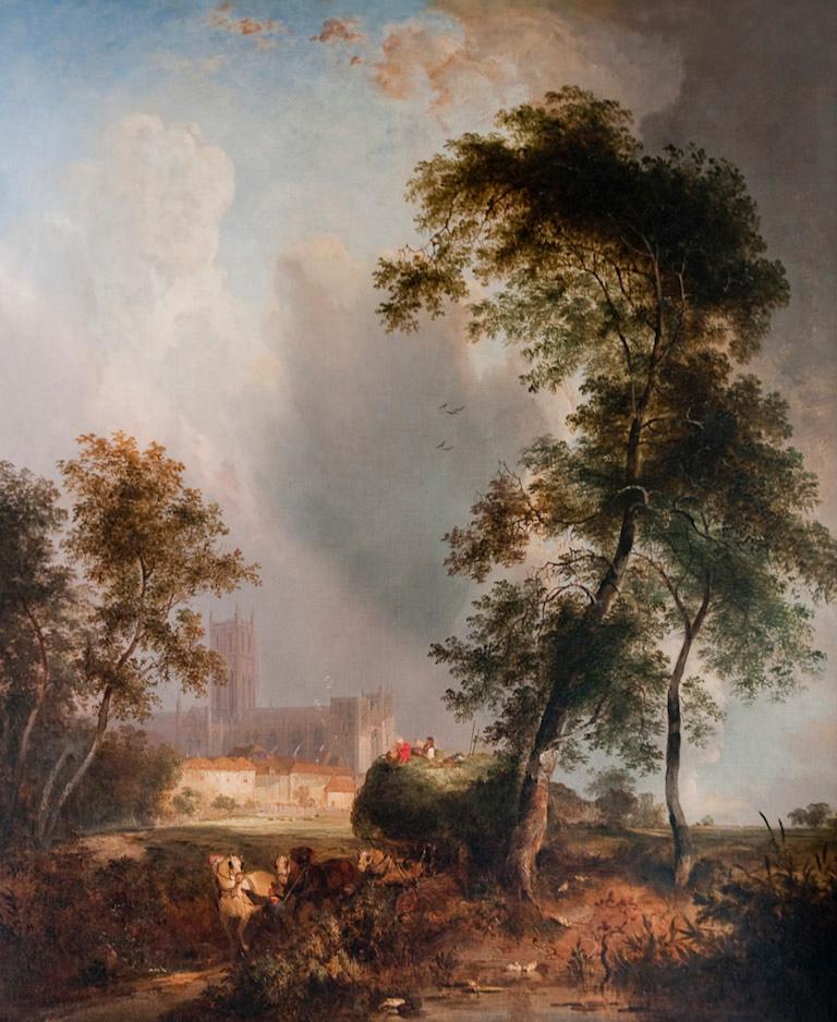 Edward Williams - Landscape with Cathedral, An English 19th Century