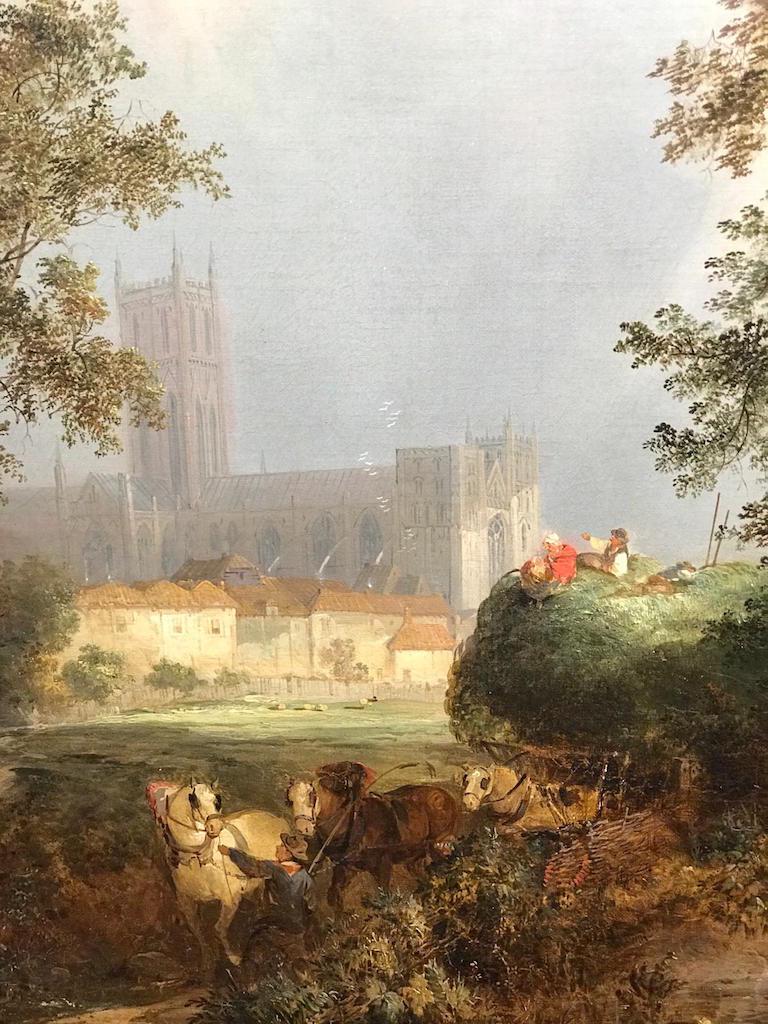 Edward Williams Figurative Painting - Landscape with Cathedral, An English 19th Century Landscape 