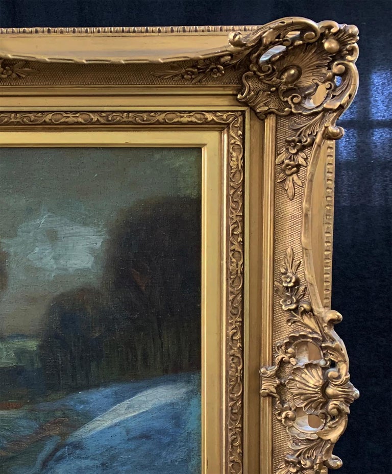 Edward Willis Redfield Edward Redfield, Canal in Winter, Oil on